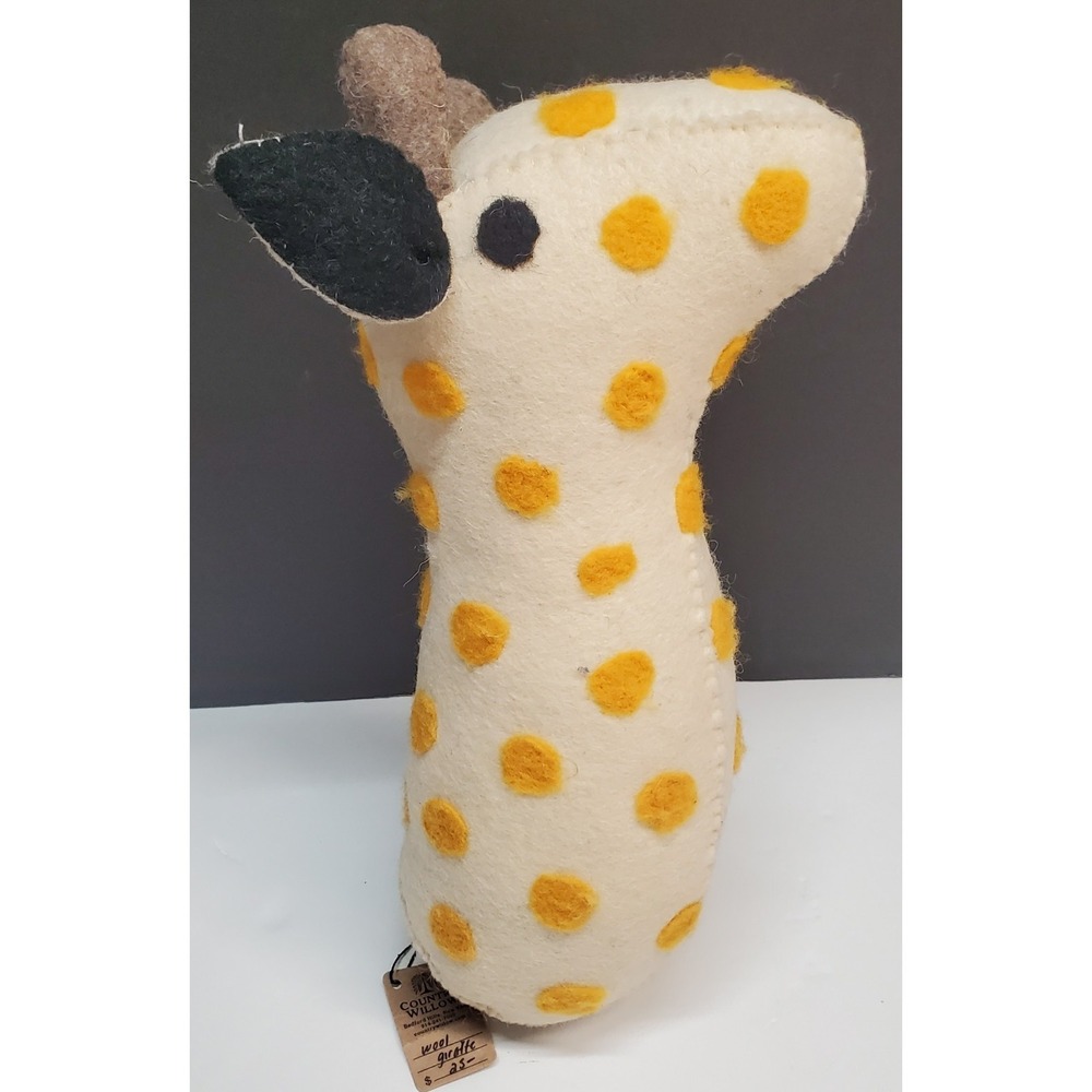 Wool Safari Giraffe Baby Animal Head Plush‎ Doll Wall Decor Safari Collection